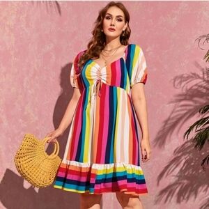 Shein Curve Rainbow Dress